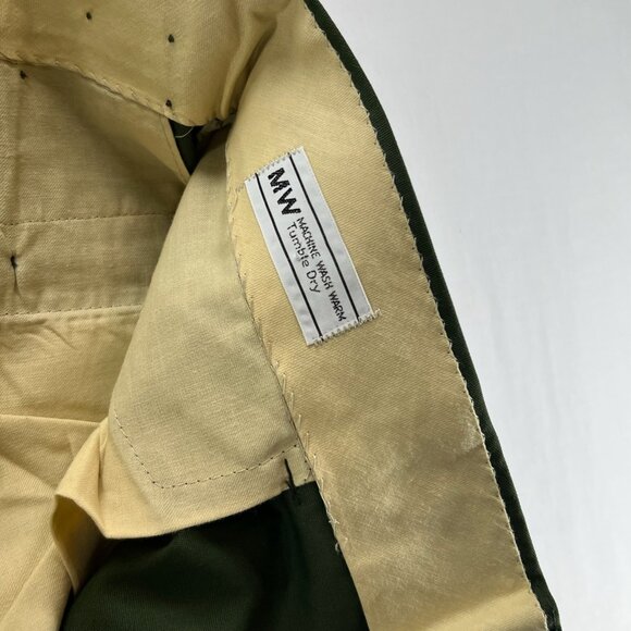 Towncraft Vintage Dress Pants Men 40x29 JCPenney Workwear Slacks Straight Green - Picture 16 of 16